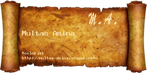 Multas Anina névjegykártya